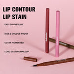 Lakerain Lip Liner Long Lasting Waterproof Pencil in Soft Pink and Rosewood - lip liner lakerain lipstick
