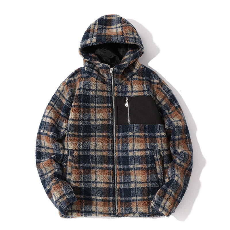 Lamb Velvet Jacket Coat with Stand-Up Collar and Winter Fashion Stitching - Teleplus lamb velvet jacket coat winter