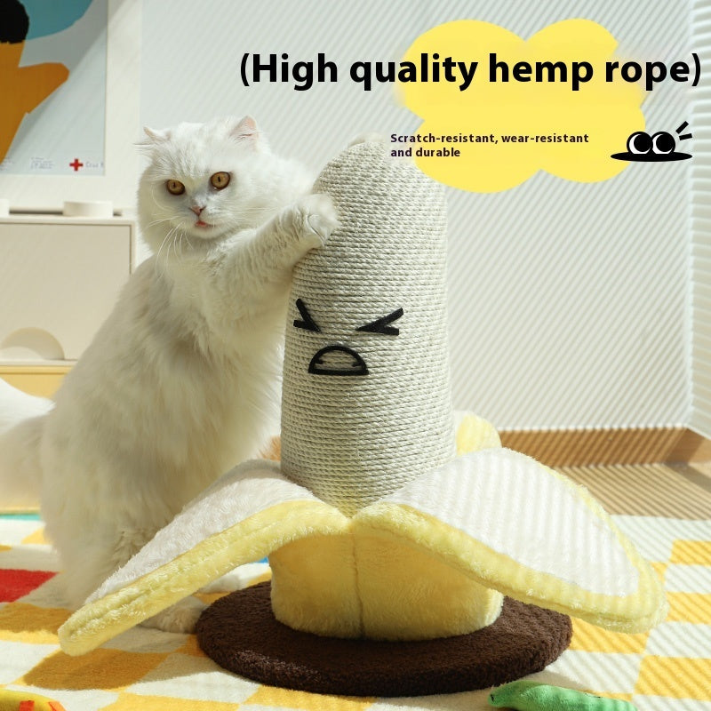 Large Banana Dog Toy Scratching Pole Interactive Pet Supplies - scratching pole