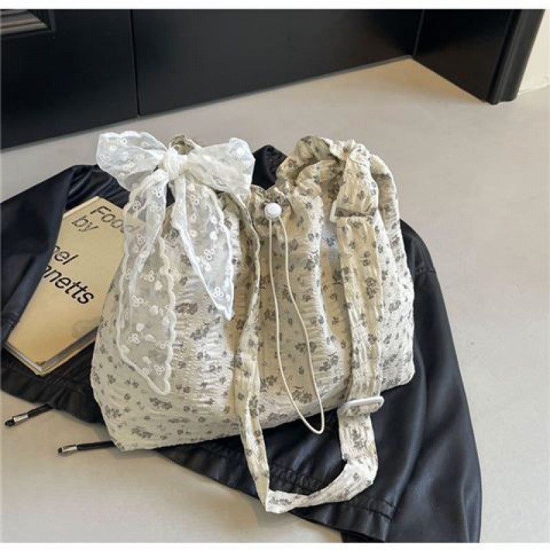 Large Capacity Canvas Bag for Leisure and Travel with Beautiful Flower Design - canvas bag large capacity leisure