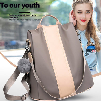 Large Capacity Casual Backpack with Double Nylon Carrying Space - Teleplus double nylon large capacity casual backpack