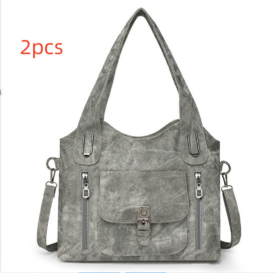 Large Capacity Casual Ladies Bag Crossbody Portable Suitcase with Retro Design - large capacity casual ladies bag