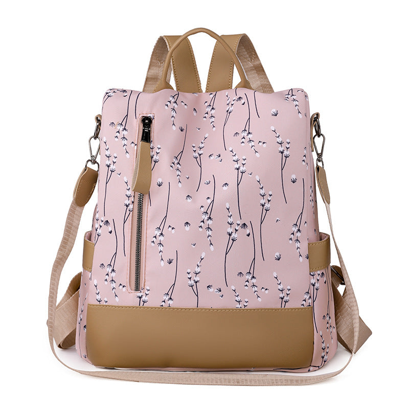 Large Capacity Casual Oxford Cloth Backpack with Waterproof and 3D Pocket - Teleplus large capacity casual oxford cloth