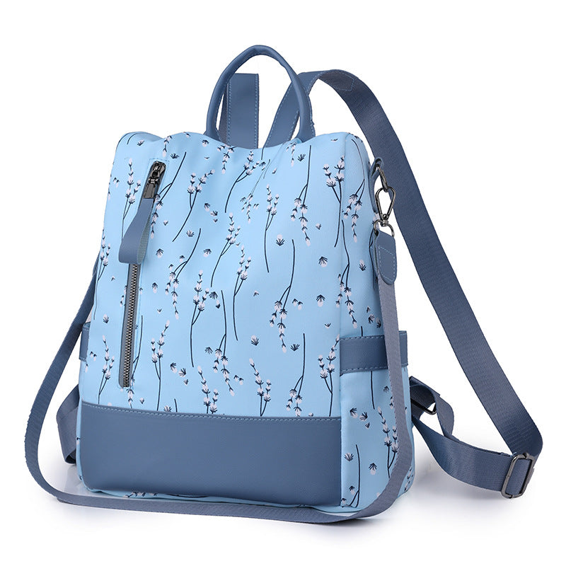 Large Capacity Casual Oxford Cloth Backpack with Waterproof and 3D Pocket - Teleplus large capacity casual oxford cloth