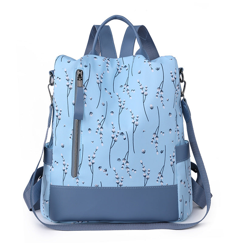 Large Capacity Casual Oxford Cloth Backpack with Waterproof and 3D Pocket - Teleplus large capacity casual oxford cloth