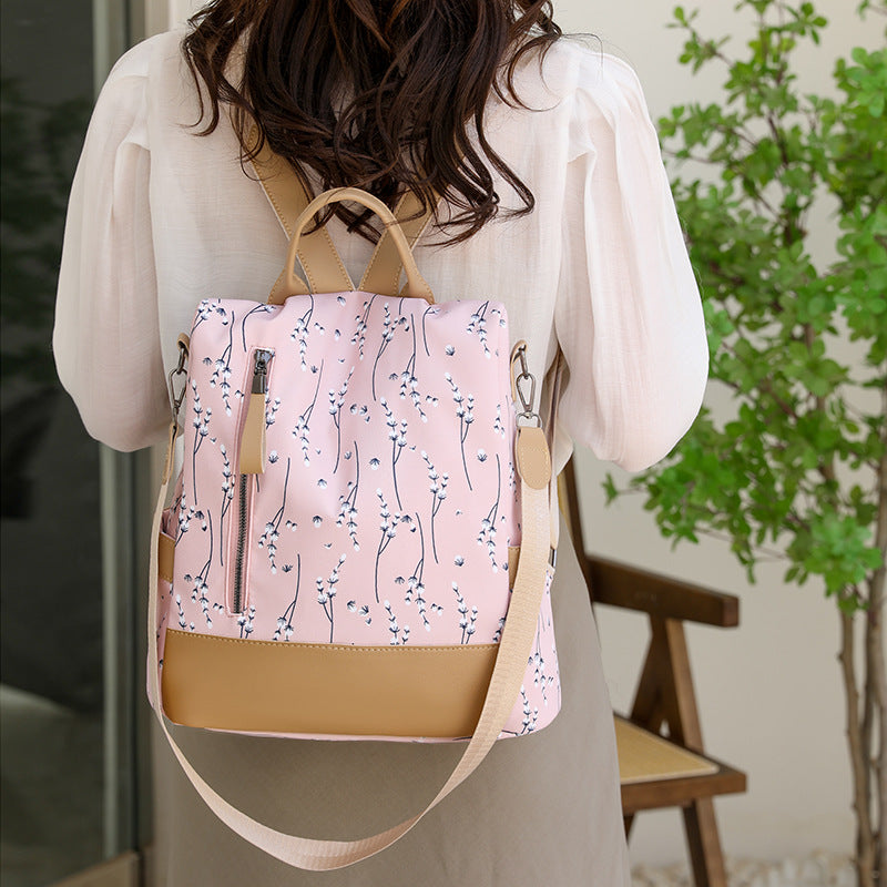 Large Capacity Casual Oxford Cloth Backpack with Waterproof and 3D Pocket - Teleplus large capacity casual oxford cloth