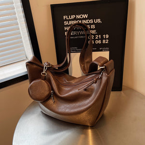 Large Capacity Commuter Bag with Sandwich Pocket and Sense Dumpling Design - large capacity commuter advanced sense