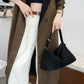 Large Capacity Crossbody Bag with Genuine Leather in Multiple Colors - for Korean Fashion korean fashion simple large