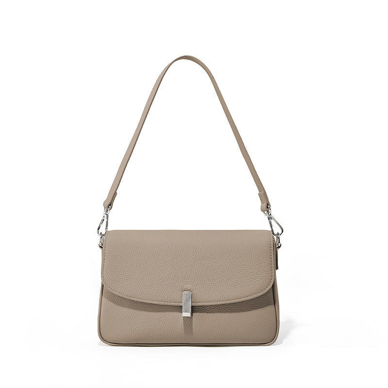 Large Capacity Genuine Leather Crossbody Bag with Inner Mobile Phone Pocket - Teleplus for Men large capacity genuine