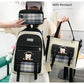 Large Capacity High School Plaid Three-piece Set Junior High School Student Elementary School Studebt Backpack - School