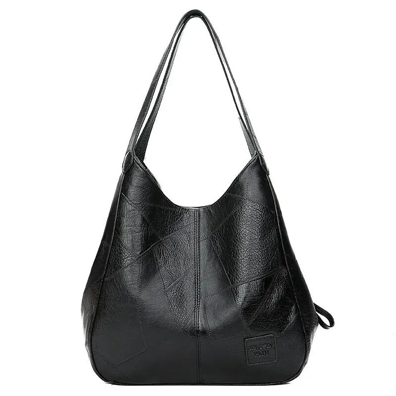 Large Capacity Leather Bag in Black or Brown with Genuine Finish - for Men bag leather large capacity marble