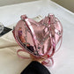 Large Capacity Love Shoulder Bag with Heart Shape Design and Multiple Pockets - Teleplus bags large capacity love