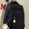 Large Capacity Minority Simple Backpack - Black Without Pendant