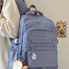 Large Capacity Minority Simple Backpack - Blue Without Pendant