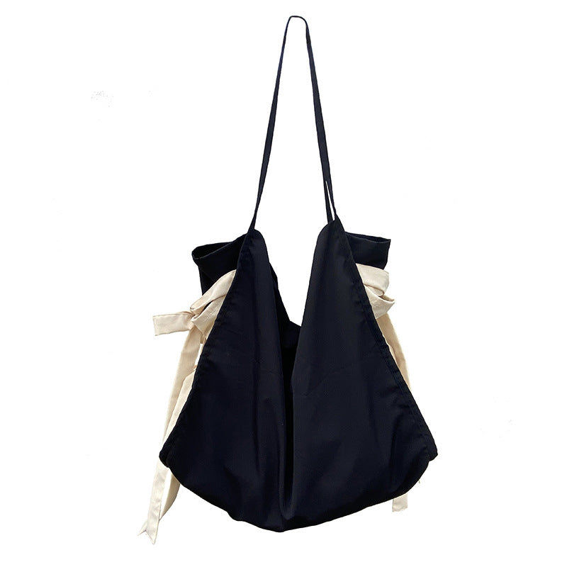 Large Capacity Mori Style Cloth Bag with Thickened Shoulder Strap - Teleplus Thick cloth bag large capacity mori style