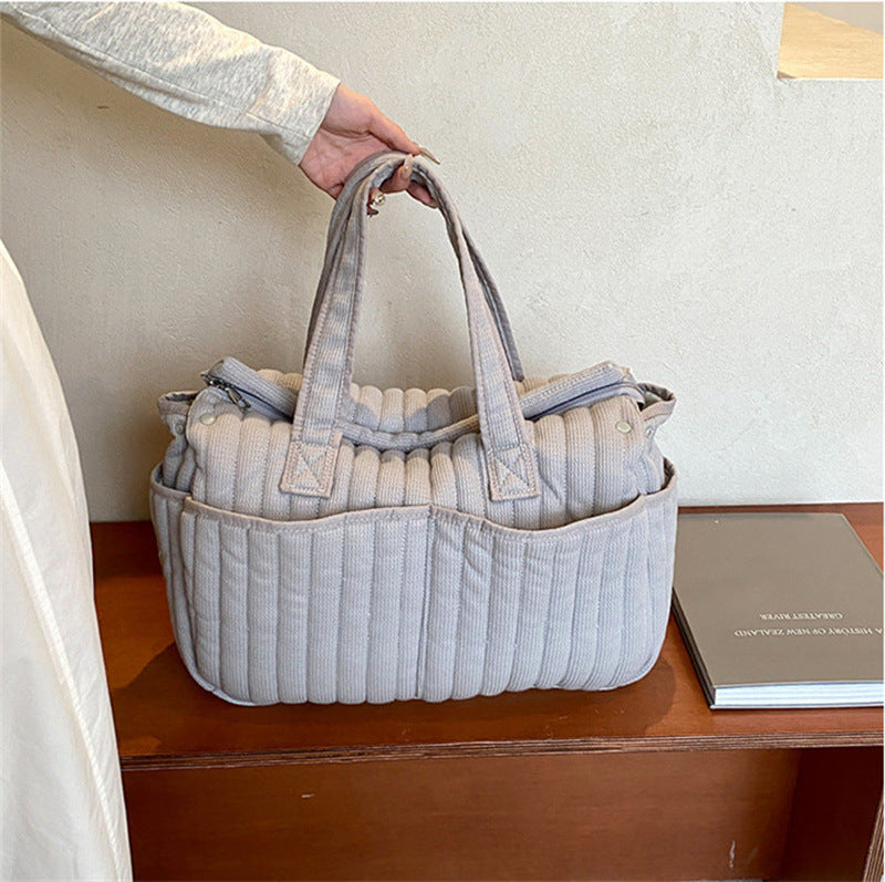 Large Capacity Mother Bag with Breathable Lining for Home Storage - large capacity mother