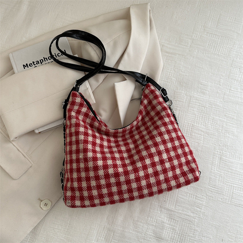 Large Capacity Plaid Backpack for Commute and Leisure - Teleplus plaid large capacity commute leisure simple backpack