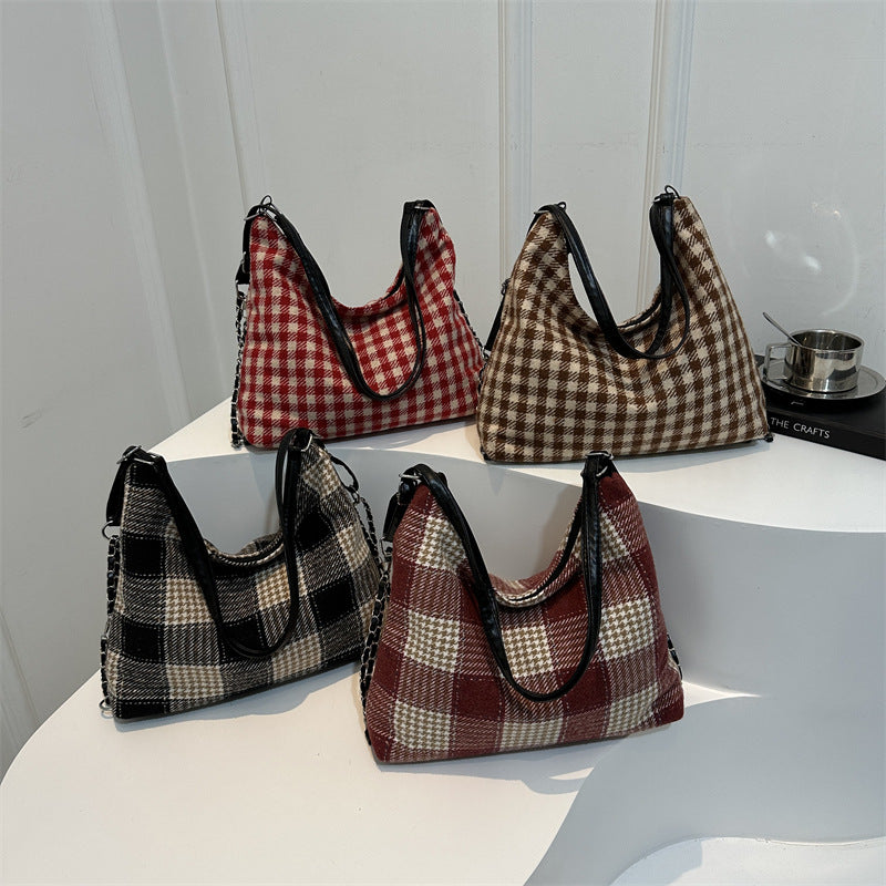 Large Capacity Plaid Backpack for Commute and Leisure - Teleplus plaid large capacity commute leisure simple backpack