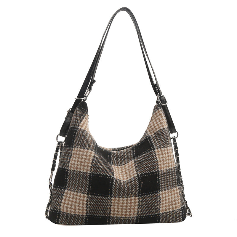Large Capacity Plaid Backpack for Commute and Leisure - Teleplus plaid large capacity commute leisure simple backpack