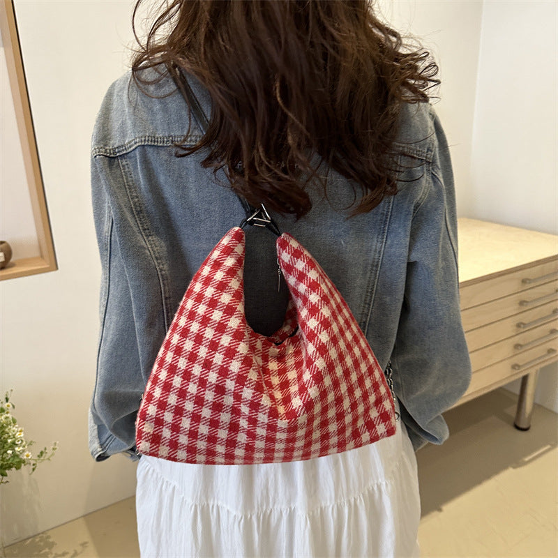 Large Capacity Plaid Backpack for Commute and Leisure - Teleplus plaid large capacity commute leisure simple backpack