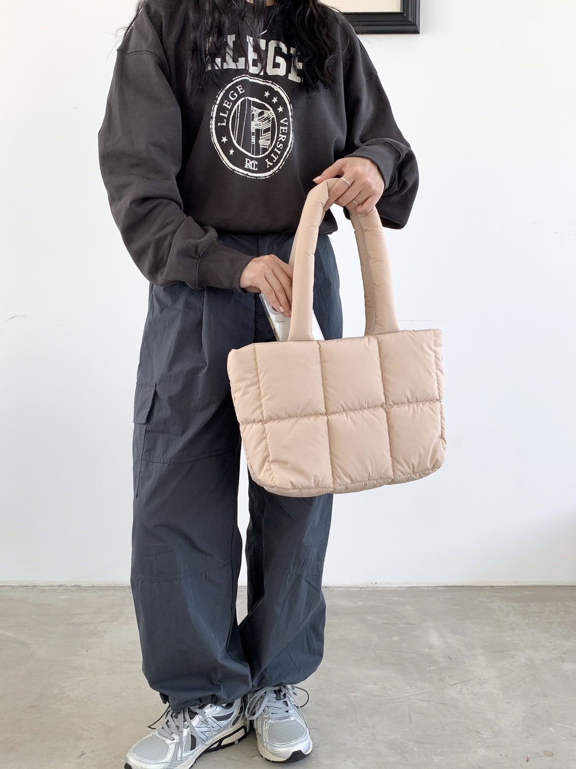 Large Capacity Plaid Tote Bag for Portable Commuter - Teleplus large capacity plaid portable commuter