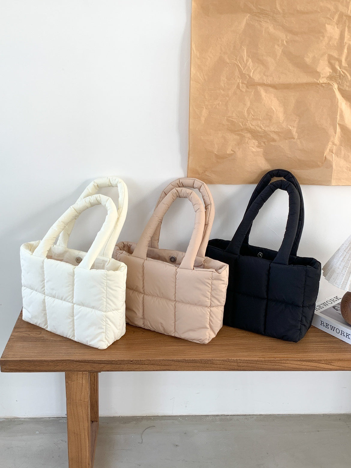 Large Capacity Plaid Tote Bag for Portable Commuter - Teleplus large capacity plaid portable commuter