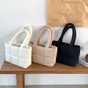 Large Capacity Plaid Tote Bag for Portable Commuter - Teleplus large capacity plaid portable commuter