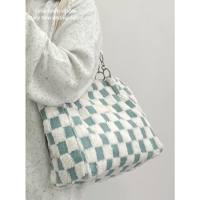 Large Capacity Plush Bag with Velvet Lining and Durable Reinforcement - Teleplus for Travel large capacity plush bag