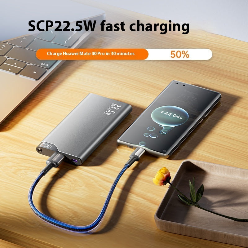 Large Capacity Power Bank 225W Fast Charge with Shell Alloy Design - super large capacity power bank 225w fast charge