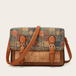 Large Capacity Printed Crossbody Bag with Grass Flower Design - crossbody large capacity printed bag