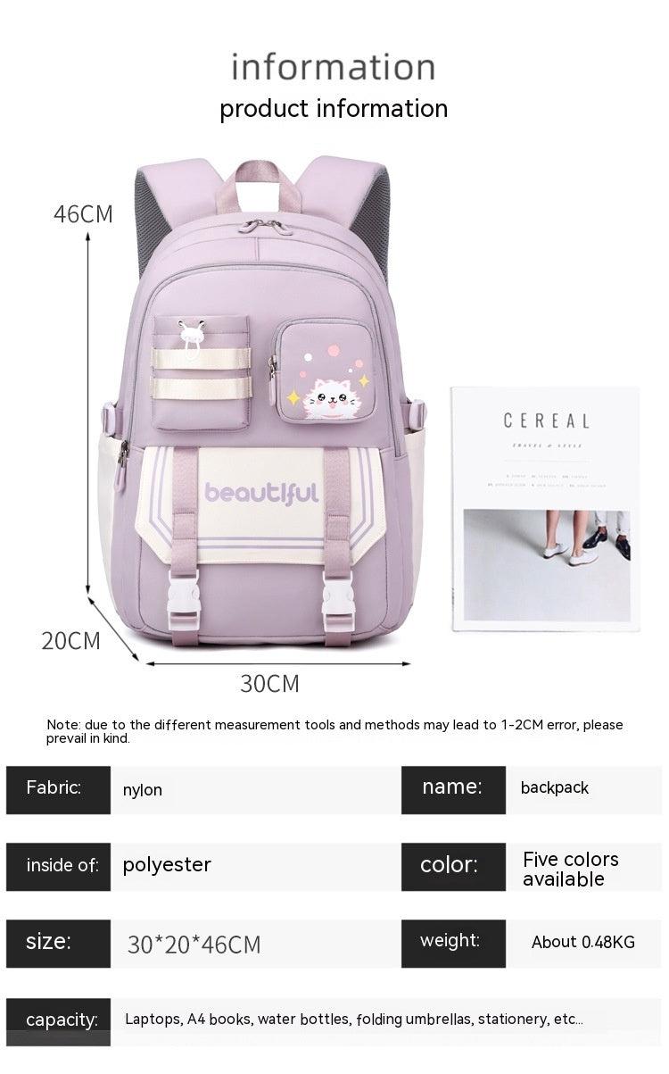 Large Capacity Schoolbag For Primary School Girls Cute - Schoolbag So Cute It Might Go to Class Itself