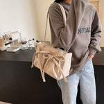 Large Capacity Shoulder Bag with Bow Zipper Tote and Multiple Colors - Teleplus bow zipper tote large capacity shoulder