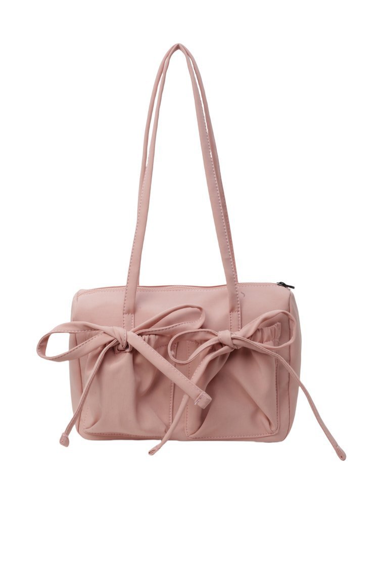 Large Capacity Shoulder Bag with Bow Zipper Tote and Multiple Colors - Teleplus bow zipper tote large capacity shoulder