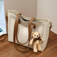 Large Capacity Shoulder Messenger Bag in Polyester and Genuine Leather Options - large capacity shoulder messenger bag