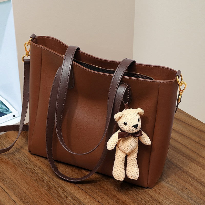 Large Capacity Shoulder Messenger Bag in Polyester and Genuine Leather Options - large capacity shoulder messenger bag