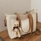 Large Capacity Shoulder Messenger Bag in Polyester and Genuine Leather Options - large capacity shoulder messenger bag