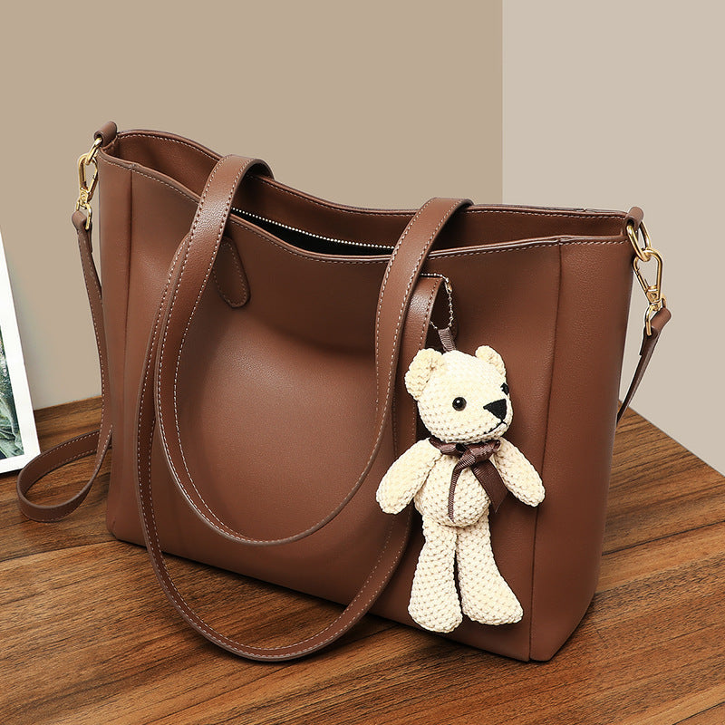 Large Capacity Shoulder Messenger Bag in Polyester and Genuine Leather Options - large capacity shoulder messenger bag
