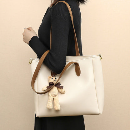 Large Capacity Shoulder Messenger Bag in Polyester and Genuine Leather Options - large capacity shoulder messenger bag