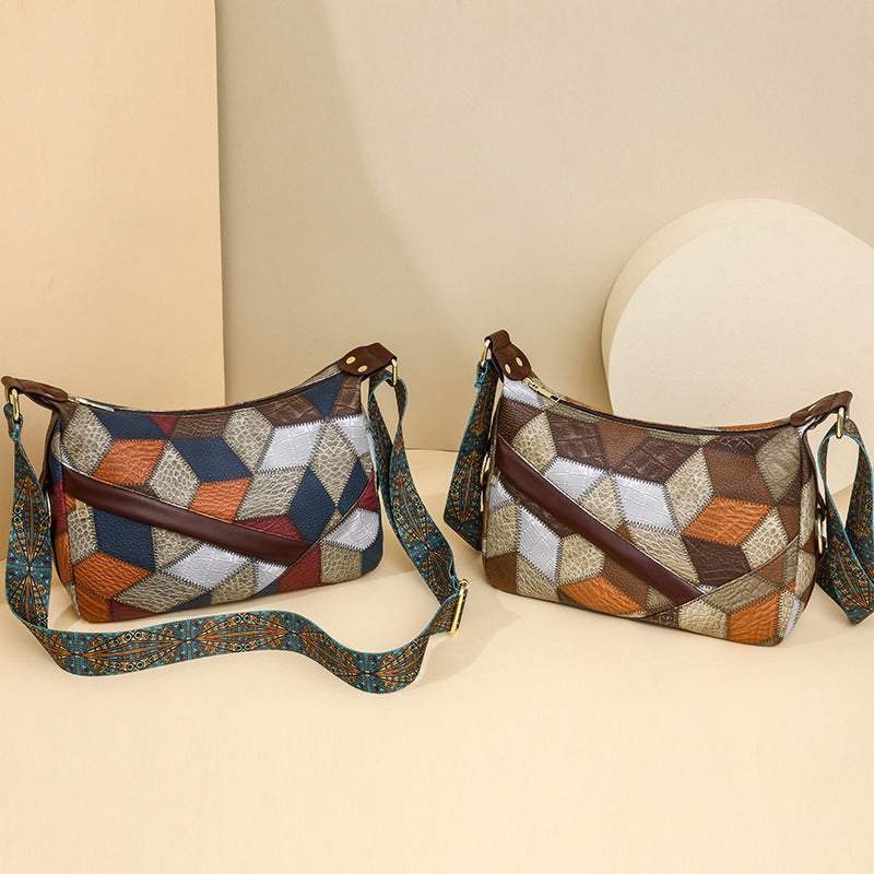 Large Capacity Soft Leather Bag for Daily Use with Sandwich Pocket - bag large capacity soft leather