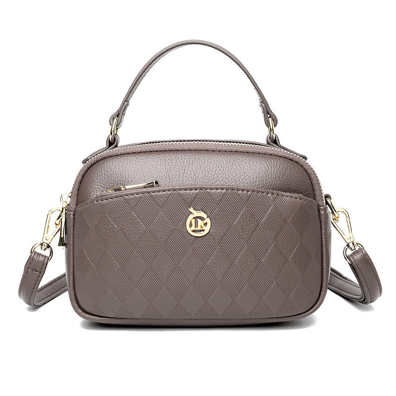 Large Capacity Soft Leather Embossed Suitcase Organizer with Multiple Pockets - large capacity soft leather embossed
