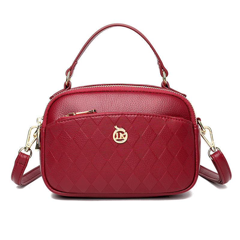 Large Capacity Soft Leather Embossed Suitcase Organizer with Multiple Pockets - large capacity soft leather embossed