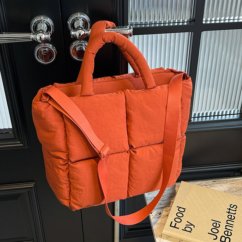 Large Capacity Solid Color Cotton Clothing Tote Bag for Travel and Storage - solid color large capacity cotton clothing