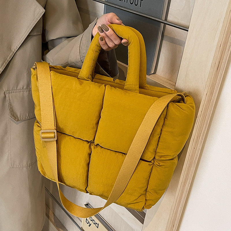 Large Capacity Solid Color Cotton Clothing Tote Bag for Travel and Storage - solid color large capacity cotton clothing