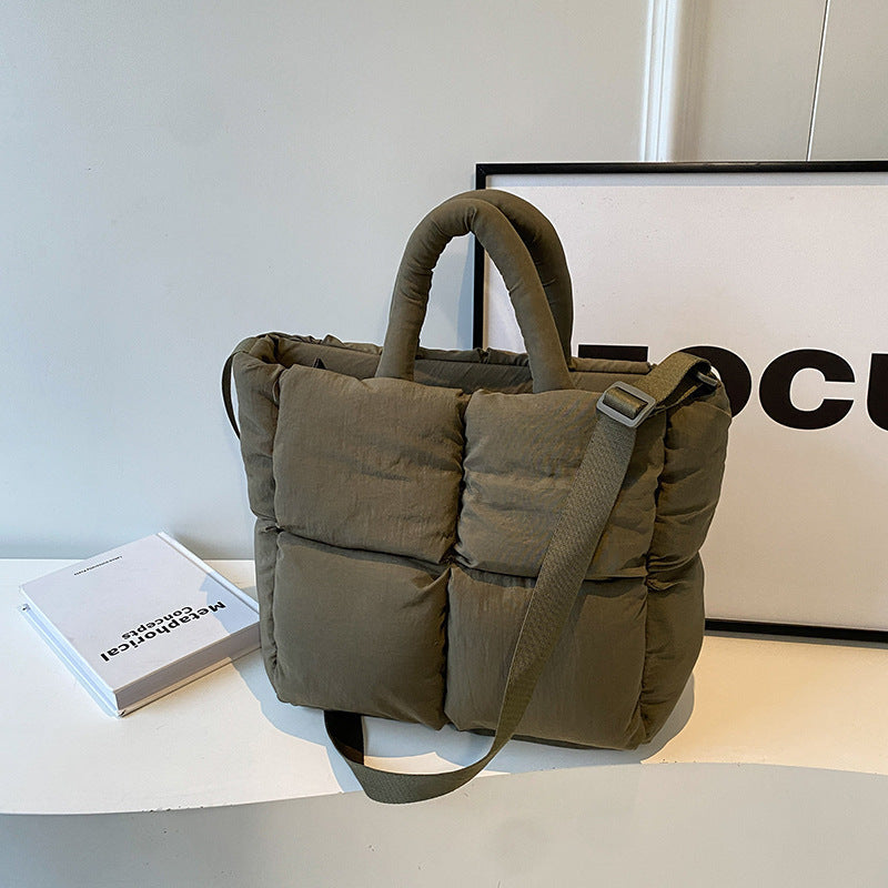 Large Capacity Solid Color Cotton Clothing Tote Bag for Travel and Storage - solid color large capacity cotton clothing