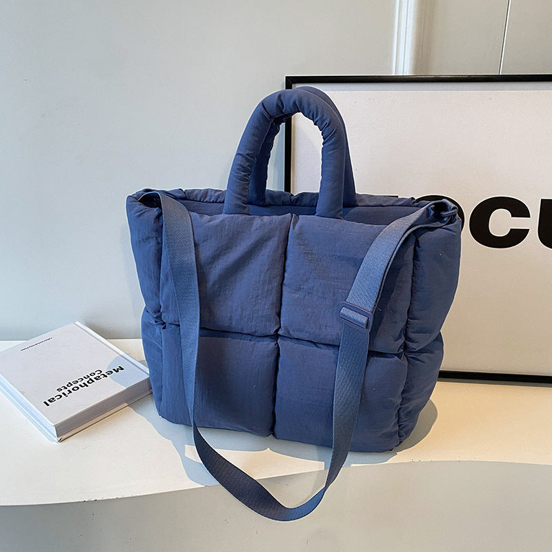 Large Capacity Solid Color Cotton Clothing Tote Bag for Travel and Storage - solid color large capacity cotton clothing