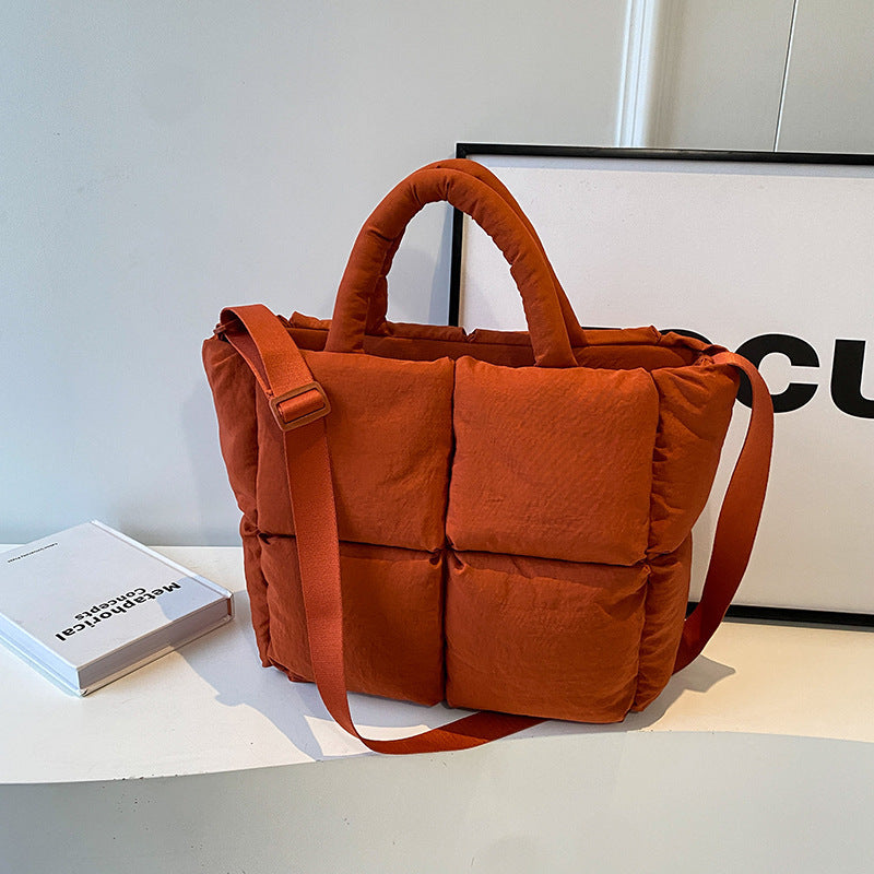 Large Capacity Solid Color Cotton Clothing Tote Bag for Travel and Storage - solid color large capacity cotton clothing