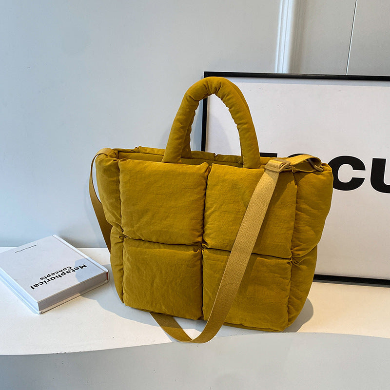 Large Capacity Solid Color Cotton Clothing Tote Bag for Travel and Storage - solid color large capacity cotton clothing