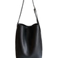 Large Capacity Solid Color Lychee Pattern Bucket Bag for Commute and Travel - Teleplus large capacity solid color