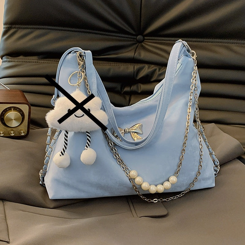 Large Capacity Spring Fashion Shoulder Bag with Synthetic Leather Texture - Teleplus large capacity spring fashion