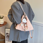 Large Capacity Spring Fashion Shoulder Bag with Synthetic Leather Texture - Teleplus large capacity spring fashion